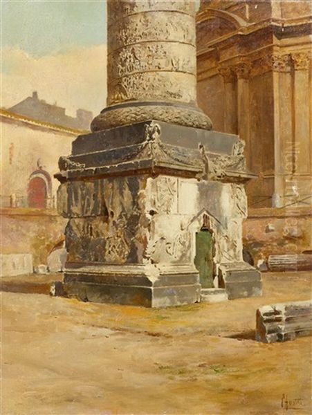 Die Marc-aurel-saule Am Piazza Colonna, Rom - view 1