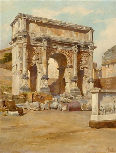 Der Septimius-serverus-bogen, Rom - view 1