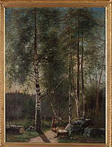 Flicka I Sommargronska by Edouard Alexandre Alexis Ankarcrona