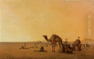La Halte De La Caravane by Henrik August Ankarcrona