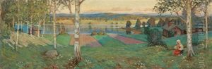 Summer Landscape From Dalarna by Stan Gustaf Herman Ankarcrona