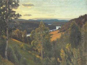 Landskap Med Alv by Stan Gustaf Herman Ankarcrona