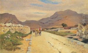 Landstrase Mit Figurlicher Staffage Bei Spalato by Eugen Ankelen