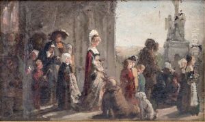 Etude Pour "la Sortie De L'eglise" Etude Pour "la Sortie De L'eglise"