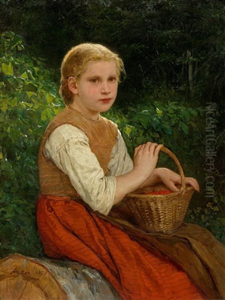 Girl With A Basket In The Woods (erdbeerimareili) - view 1