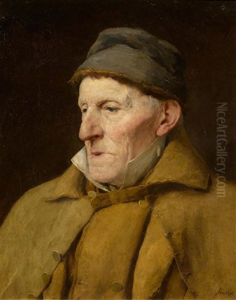 Head And Shoulders Portrait Of An Old Farmer (jean-jacques Kuffer) - view 1
