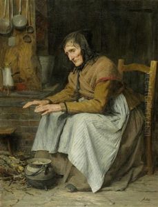 Hohes Alter Ii (alte Frau Sich Aufwarmend)