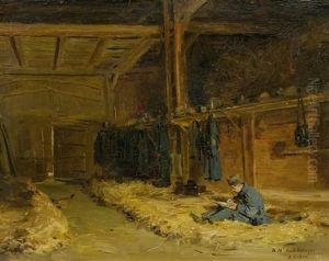 Soldat Im Strohlager by Albert Anker