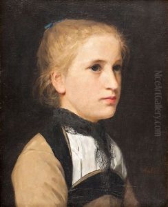 Brustbildnis Eines Madchens In Tracht
