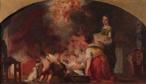 Geburt Mariae (after Bartolome Esteban Perez Murillo) by Albert Anker