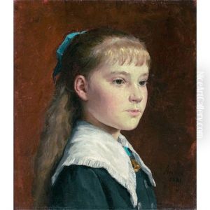 Bildnis Marie Anker (portrait Marie Anker) by Albert Anker