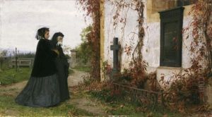 Auf Dem Friedhof (at The Cemetery) by Albert Anker