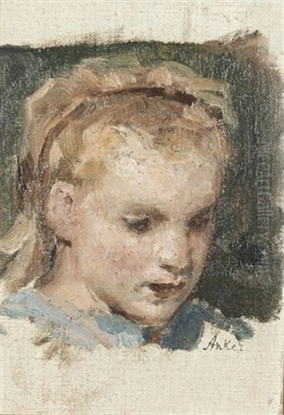Kopfbildnis Eines Blonden Madchens (preliminary Study) - view 1