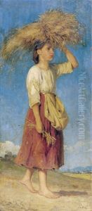 Die Ahrentragerin by Albert Anker
