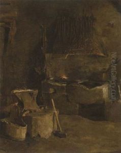 In Der Schmiede by Albert Anker