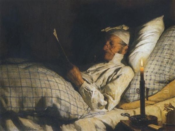 Bauer, Im Bett Lesend I - view 1