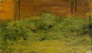 Schlafender Knabe Im Heu (preliminary Study) by Albert Anker