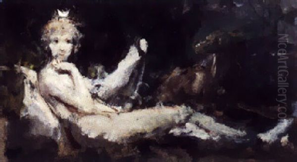 Liegende Diana Mit Jagdhund - view 1