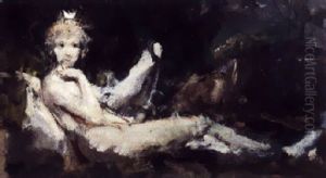 Liegende Diana Mit Jagdhund