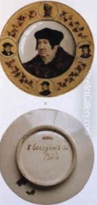 Cinq Bourgeois De Bale by Albert Anker