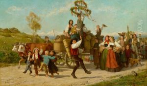 Das Winzerfest by Albert Anker