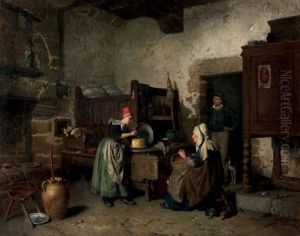 Le Partage Du Beurre, Interieur Breton by Hermanus-Franciscus van den Anker