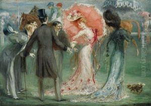 Elegantes Aux Courses by Louis Anquetin
