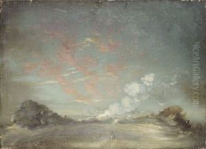 Paysage Aux Nuees Roses