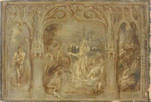 Projet De Decor Pour La Maison D'anquetin, Rue Des Vigne by Louis Anquetin