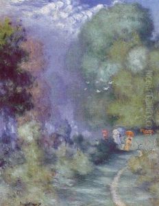 Ombrelles Dans Un Paysage by Louis Anquetin