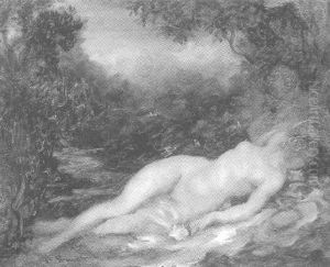 Nu Sous Les Arbres by Louis Anquetin