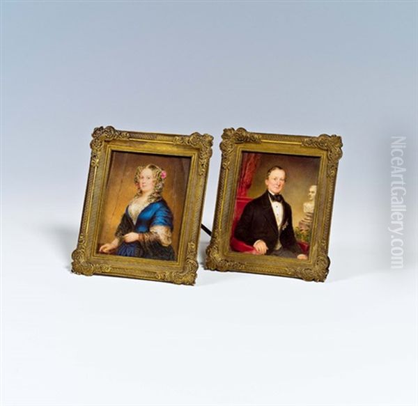 Paar Portratminiaturen - view 1