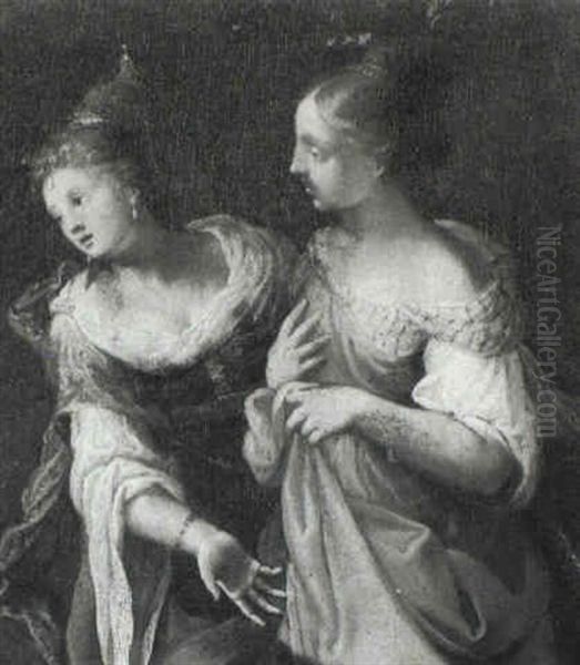 Two Elegant Ladies Discoursing - view 1