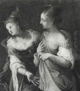 Two Elegant Ladies Discoursing by Giovanni Andrea Ansaldo