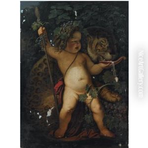 The Infant Bacchus Offering A Leopard To Drink