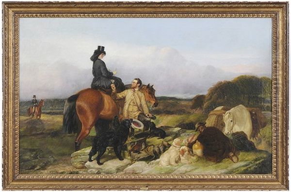 Hunting Party At Noonday Rest - view 1