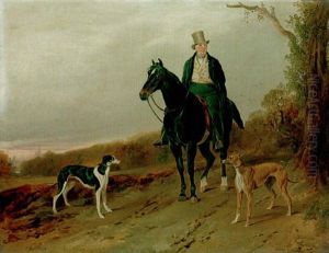 Charles, Second Earl Talbot, On A Dark Bay Hunter With His Greyhounds "top" And "tabinet"