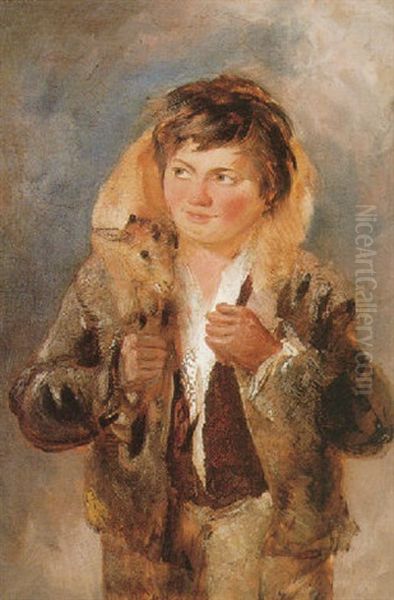 A Boy With A Lamb - view 1