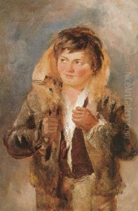 A Boy With A Lamb by Richard Ansdell