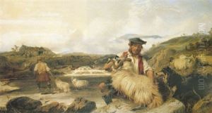 Sheep Dipping In The Highlands by Richard Ansdell