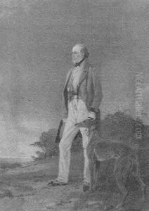 Sketch For Figure In "the Caledonian Coursing Meeting" by Richard Ansdell