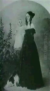 Portrait Of A Lady And Her Child, Said To Be A Member Of The Churchill Family Portrait Of A Lady And Her Child, Said To Be A Member Of The Churchill Family