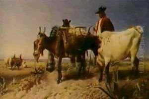 Going To Market, Spain by Richard Ansdell