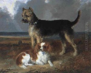 Portratt Av Tva Hundar by Richard Ansdell