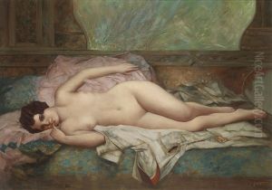 Liegender Frauenakt by Eduard Ansen-Hofmann