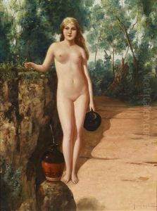 Nackte Schonheit Beim Wasserholen