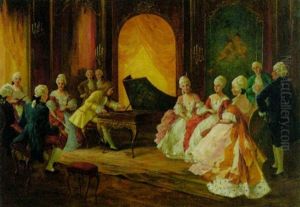 Vornehme Rokoko-gesellschaft Beim Konzert by Eugene Ansen-Hofmann