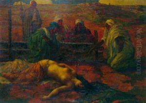 Auf Dem Sklavenmarkt by Eugene Ansen-Hofmann