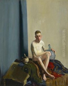 Portrait Of A Seated Nude Male Figure Portrait Of A Seated Nude Male Figure