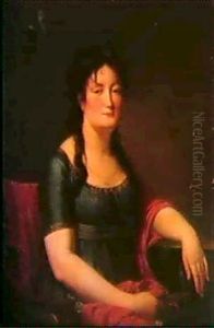 Portrait De Femme by Antoine Jean Joseph Ansiaux